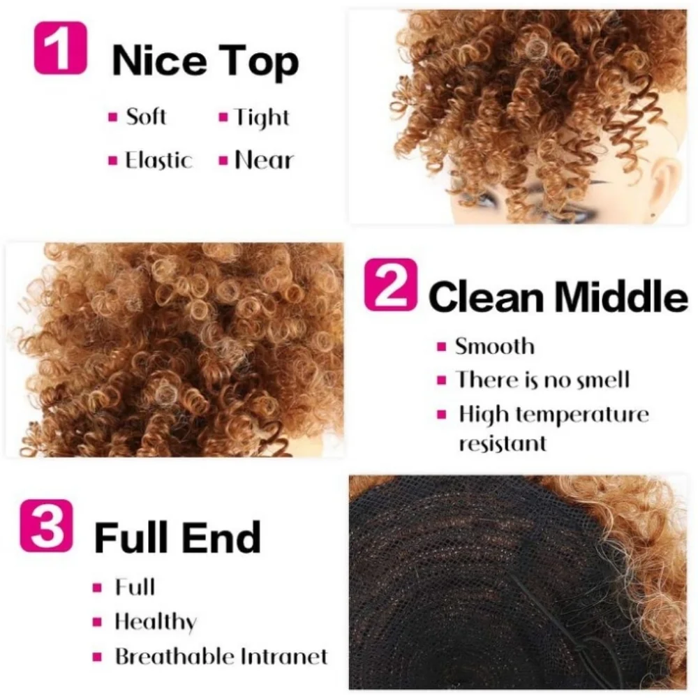 Blooming Hair Drawstring Ponytail With Bang